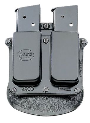 Picture of Fobus 4500Ndp Double Mag Pouch Black Polymer Paddle Compatible W/ Single Stack Compatible W/ 1911 