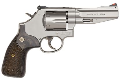 Picture of Smith & Wesson 178012 Performance Center Pro Model 686 Ssr 38 S&W Spl +P, 357 Mag 6Rd 4" Stainless Steel Barrel & Cylinder Matte Silver Stainless Steel Frame With Wood Grip & Adjustable Rear Sight 