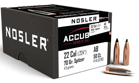 Picture of Nosler 53780 Accubond 22 Cal .224 70 Gr Spitzer Point/ 50 Per Box 