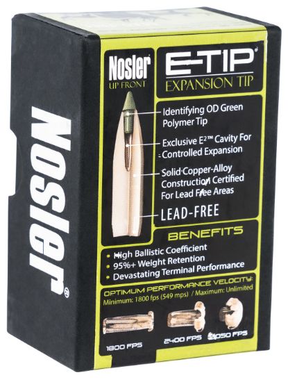 Picture of Nosler 59380 E-Tip 30 Cal .308 110 Gr Spitzer/ 50 Per Box 