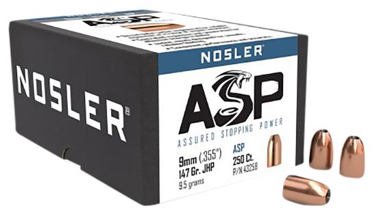 Picture of Nosler 43258 Assured Stopping Power 9Mm .355 147 Gr Jacketed Hollow Point/ 250 Per Box 