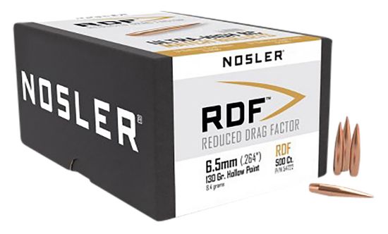 Picture of Nosler 54722 Rdf Match 6.5 Creedmoor .264 130 Gr Hollow Point Boat Tail/ 500 Per Box 