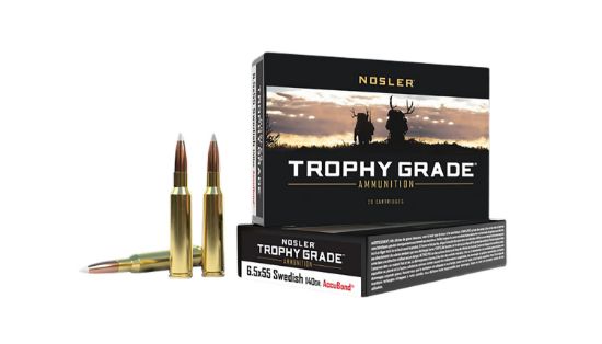 Picture of Nosler 60022 Trophy Grade 6.5X55 Swedish 140 Gr Nosler Accubond 20 Per Box/ 10 Case 