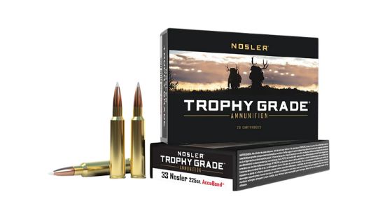 Picture of Nosler 60098 Trophy Grade 33 Nosler 225 Gr Nosler Accubond 20 Per Box/ 10 Case 