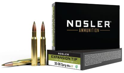 Picture of Nosler 40036 E-Tip 30-06 Springfield 168 Gr E Tip Lead Free 20 Per Box/ 10 Case 