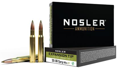 Picture of Nosler 40037 E-Tip 30-06 Springfield 180 Gr E Tip Lead Free 20 Per Box/ 10 Case 