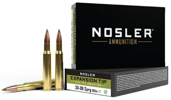 Picture of Nosler 40037 E-Tip 30-06 Springfield 180 Gr E Tip Lead Free 20 Per Box/ 10 Case 