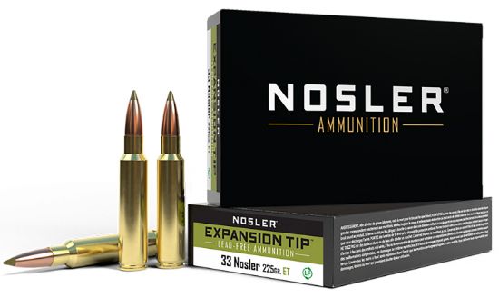 Picture of Nosler 40042 E-Tip 33 Nosler 225 Gr E Tip Lead Free 20 Per Box/ 10 Case 