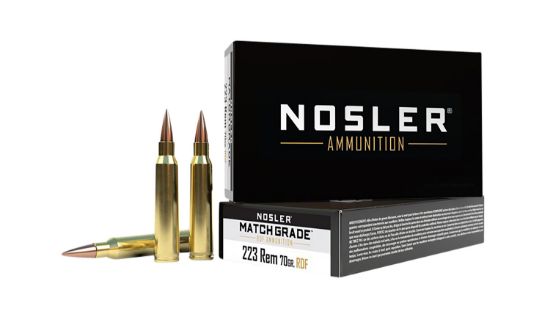 Picture of Nosler 60130 Match Grade Rdf 223 Rem 70 Gr Rdf Hollow Point Boat Tail 20 Per Box/ 40 Case 