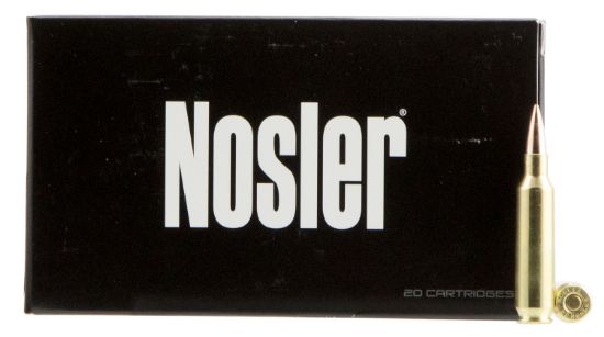 Picture of Nosler 60124 Match Grade Rdf 22 Nosler 70 Gr Rdf Hollow Point Boat Tail 20 Per Box/ 10 Case 