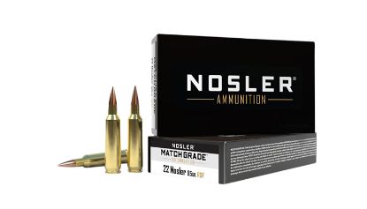 Picture of Nosler 60162 Match Grade Rdf 22 Nosler 85 Gr Rdf Hollow Point Boat Tail 20 Per Box/ 10 Case 