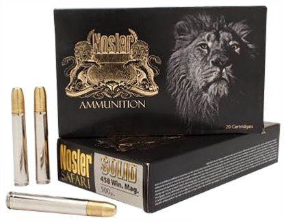 Picture of Nosler 40630 Trophy Grade Safari 458 Lott 500 Gr Nosler Solid Flat Nose 20 Per Box/ 10 Case 