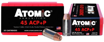 Picture of Atomic Ammunition 00433 Pistol Precision Craft 45 Acp +P 230 Gr Bonded Match Hollow Point 50 Per Box/ 10 Case 