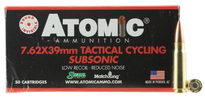 Picture of Atomic Ammunition 00474 Rifle Subsonic 7.62X39mm 220 Gr Hollow Point Boat Tail 50 Per Box/ 10 Case 