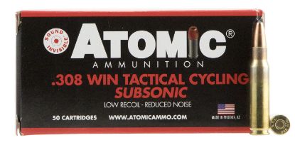 Picture of Atomic Ammunition 00472 Rifle Subsonic 308 Win 260 Gr Soft Point Round Nose 50 Per Box/ 10 Case 