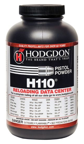 Picture of Hodgdon 1101 Spherical H110 Smokeless Pistol/Shotgun Multi-Caliber 1 Lb 