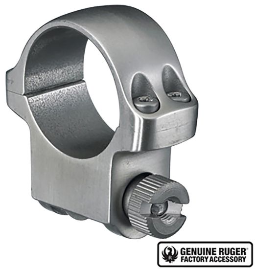 Picture of Ruger 90282 4K Scope Ring Silver 1" Medium 