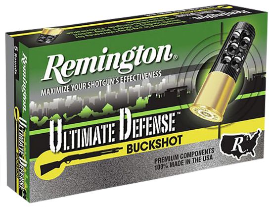 Picture of Remington Ammunition 20633 Ultimate Defense Buckshot 12 Gauge 3" 00 Buck Shot 5 Per Box/ 20 Cs 