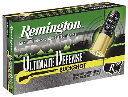 Picture of Remington Ammunition 20637 Ultimate Defense Buckshot 12 Gauge 2.75" 4 Buck Shot 5 Per Box/ 20 Cs 