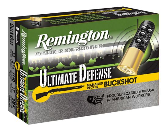 Picture of Remington Ammunition 20681 Ultimate Defense Buckshot 20 Gauge 2.75" 3 Buck Shot 5 Per Box/ 20 Cs 