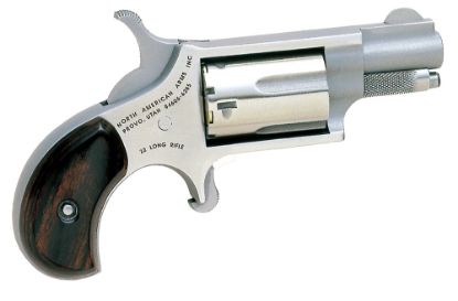 Picture of North American Arms 22Lr Mini-Revolver *Ca Compliant 22 Lr 5 Rd 1.13" Barrel, Overall Stainless Steel Finish, Rosewood Birdshead Grip 