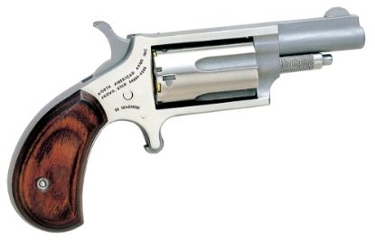 Picture of North American Arms 22M Mini-Revolver 22 Wmr 5 Shot 1.63" Barrel, Overall Stainless Steel Finish, Rosewood Grip 