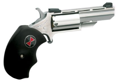 Picture of North American Arms Bwl Black Widow 22 Lr 5 Shot 2" Barrel, Overall Stainless Steel Finish, Finger Grooved Black Rubber Grip, Fixed Sights 