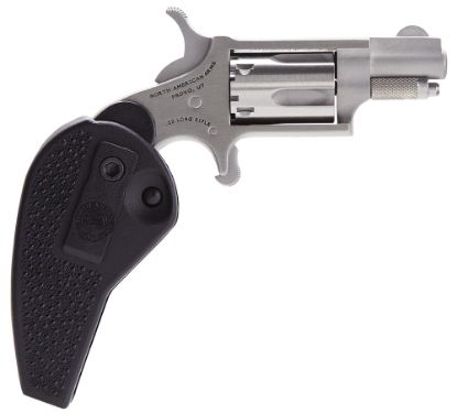 Picture of North American Arms 22Lrhg Mini-Revolver 22 Lr 5 Rd 1.13" Barrel, Overall Stainless Steel Finish, Black Synthetic Holster Grip 