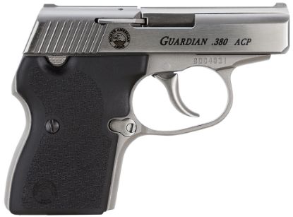 Picture of North American Arms 380Guardian Guardian 380 Acp Caliber With 2.50" Barrel, 6+1 Capacity, Overall Stainless Steel Finish, Serrated Slide & Black Rubber Grip 