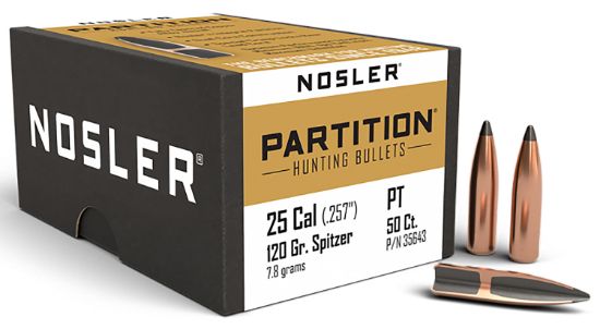 Picture of Nosler 35643 Partition 25 Cal .257 120 Gr Spitzer/ 50 Per Box 