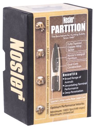 Picture of Nosler 16322 Partition 270 Win .277 130 Gr Partition Spitzer/ 50 Per Box 