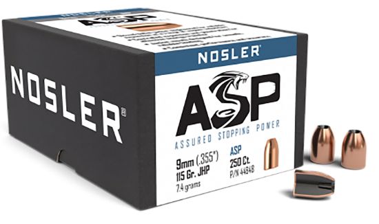 Picture of Nosler 44848 Assured Stopping Power 9Mm .355 115 Gr Jacketed Hollow Point/ 250 Per Box 