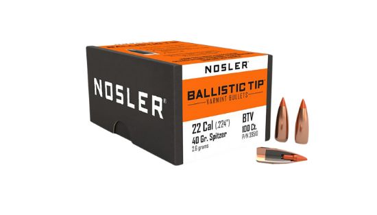 Picture of Nosler 39510 Ballistic Tip .22 Cal .224 40 Gr Spitzer Point/ 100 Per Box 