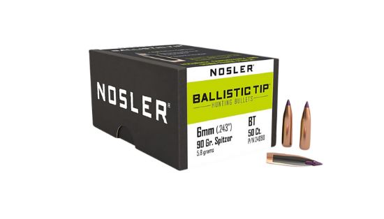 Picture of Nosler 24090 Ballistic Tip 6Mm .243 90 Gr Ballistic Tip Hunting/ 50 Per Box 