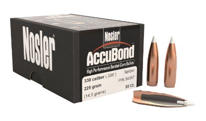 Picture of Nosler 54357 Accubond 338 Cal .338 225 Gr Spitzer Point/ 50 Per Box 