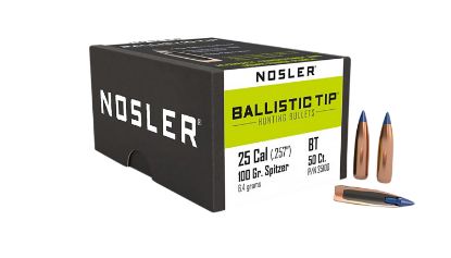 Picture of Nosler 25100 Ballistic Tip 25 Caliber .257 100 Gr Spitzer/ 50 Per Box 