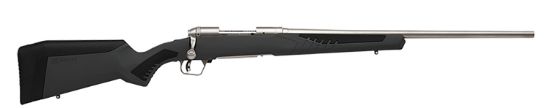 Picture of Savage Arms 57051 110 Storm 6.5X284 Norma 4+1 24", Matte Stainless Metal, Gray Fixed Accustock With Accufit 