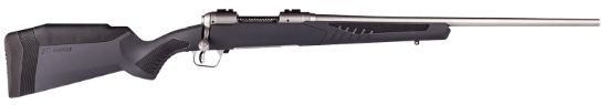 Picture of Savage Arms 57052 110 Storm 270 Win 4+1 22" Matte Stainless/ Button-Rifled Barrel, Matte Stainless/ Stainless Steel Receiver, Matte Gray/ Fixed Accustock Stock, Right Hand 