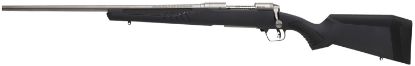 Picture of Savage Arms 57086 110 Storm 243 Win 4+1 22", Matte Stainless Metal, Gray Fixed Accustock With Accufit, Left Hand 