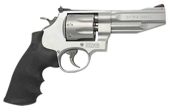 Picture of Smith & Wesson 178014 Model 627 Performance Center Pro 357 Mag 8Rd Shot 4" Matte Stainless Barrel, Cylinder & Frame Black Finger Grooved Polymer Grip 