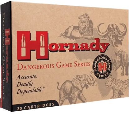 Picture of Hornady 82322 Dangerous Game 375 H&H Mag 300 Gr Dangerous Game Solid 20 Per Box/ 6 Case 