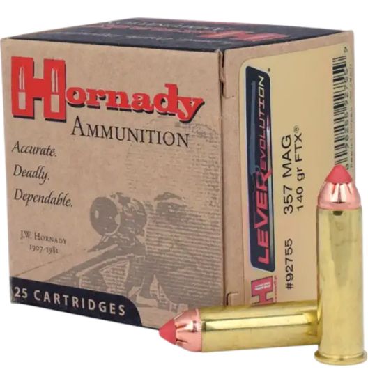 Picture of Hornady 92755 Leverevolution 357 Mag 140 Gr Hornady Flex Tip Expanding 25 Per Box/ 10 Case 