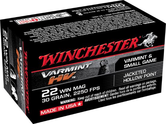 Picture of Winchester Ammo S22m2 Varmint Hv 22 Wmr 30 Gr Jacket Hollow Point 50 Per Box/ 40 Case 