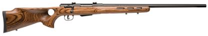 Picture of Savage Arms 18528 25 Lightweight Varminter-T 223 Rem 4+1 Cap 24" Matte Black Rec/Barrel Natural Brown Laminate Fixed Thumbhole Stock Right Hand (Full Size) With Detachable Box Magazine 