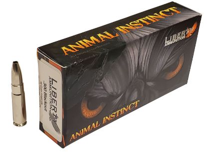 Picture of Liberty Ammunition Lahac300044 Animal Instinct 300 Blackout 96 Gr Fragmenting Copper Hollow Point 20 Per Box/ 50 Case 