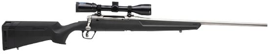 Picture of Savage Arms 57105 Axis Ii Xp 7Mm-08 Rem 4+1 22", Matte Stainless Barrel/Rec, Synthetic Stock, Includes Bushnell Banner 3-9X40mm Scope 