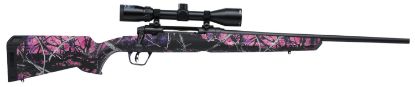 Picture of Savage Arms 57100 Axis Ii Xp Compact Compact 243 Win 4+1 20" Matte Black Button-Rifled Barrel, Drilled & Tapped Carbon Steel Receiver, Muddy Girl Fixed Synthetic Stock, Bushnell Banner 3-9X40mm 