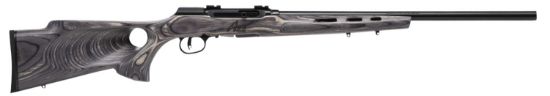 Picture of Savage Arms 47221 A22 Target Semi-Auto 22 Wmr Caliber With 10+1 Capacity, 22" Barrel, Satin Black Metal Finish & Fixed Thumbhole Gray Laminate Stock Right Hand (Full Size) 