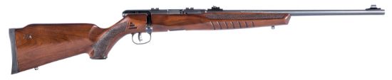 Picture of Savage Arms 70510 B22 G Full Size Bolt Action 22 Wmr 10+1, 21" Matte Blued Sporter Barrel, Drilled & Tapped, Matte Blued Carbon Steel Receiver, Satin Hardwood Fixed Sporter Stock 