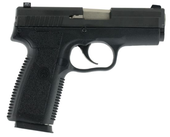 Picture of Kahr Arms Kp4544n P *Ca Compliant 45 Acp Caliber With 3.40" Barrel, 6+1 Or 7+1 Capacity, Black Finish Frame, Serrated Matte Black Stainless Steel Slide, Textured Polymer Grip & Truglo Night Sights 